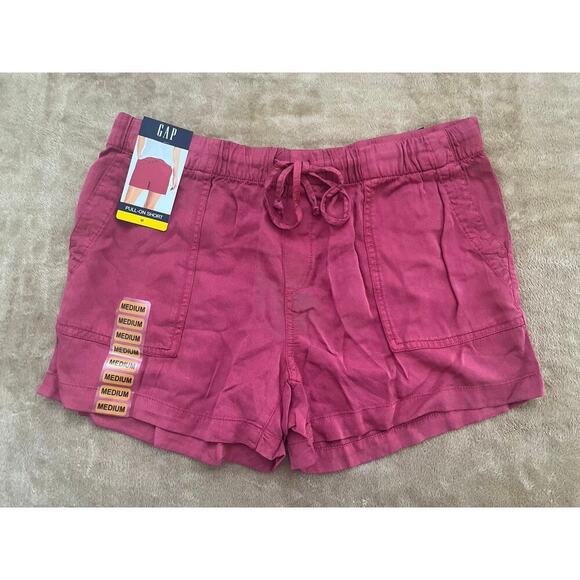 GAP Red Bud Pull On Shorts Women’s Size Medium‎ NWT - Picture 1 of 6